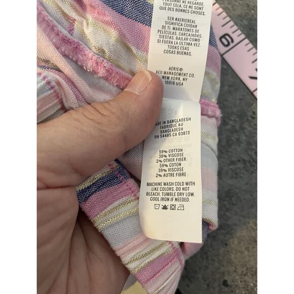 Aerie PJs Womens Off-Duty Poplin Trouser Pajamas Sleepwear Size XL Raspberry NWT - Picture 9 of 16